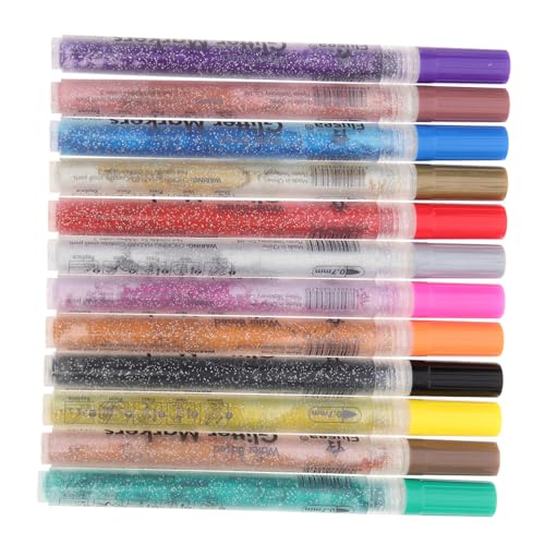 Operitacx 12St Glitzermarker schreibkladde colored pencils color pencils Metallmarkierungsstifte Marker mit feiner Spitze bastelsachen für Schreibstift Markierstifte für Schüler Abs von Operitacx