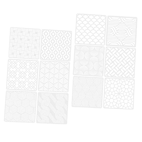 Operitacx 12Stücke Geometrische Malvorlagen Wiederverwendbare Schablonen Für DIY Wanddekoration Möbel Scrapbooking Kompatibel Mit Öl Und Acrylfarben Operitacx 12Stücke Geometrische Malvorlagen Wiederverwendbare Schablonen Für DIY Wanddekoration Möbel Scrapbooking Kompatibel Mit Öl Und Acrylfarben von Operitacx
