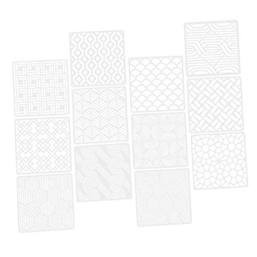 Operitacx 12Stücke Schablonen Wiederverwendbare DIY Malvorlagen für Wand und Möbeldekoration Langlebig und Anwendung Operitacx 12Stücke Schablonen Wiederverwendbare DIY Malvorlagen für Wand und Möbeldekoration Langlebig und Anwendung von Operitacx