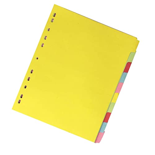 Operitacx 12st Farbiges Sortier Papier Teiler A5 Alphabetisch Farbige Karteikarten Revision Trennzeichen Zeitschrift Loch Index Tab Drei Trennwände Für Schallplatten Ordnertrenner Plastik von Operitacx