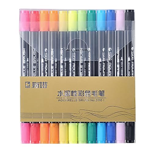 Operitacx 12st Malstift Malen Sie Markierungen Aquarell-pinsel-marker Aquarellmarker Mit Doppelspitze Abwaschbare Marker Pastell-textmarker Aquarellstift Zeichenstifte Plastik Colorful von Operitacx