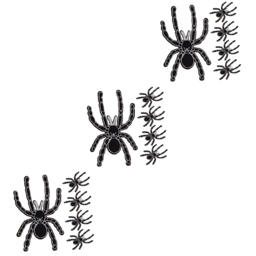 Operitacx 15 Stk Gestickter Spinnenaufnäher Hemdapplikationen Hosen Patches Selber Machen Flicken Aufnähen Jeansapplikationen Nähen Neuheitsapplikationen Nähen Tier Kostüm-patch-dekor Stoff von Operitacx