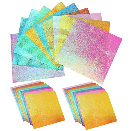 Operitacx 150 Stück Perlenlaserpapier Handgemachtes Diy-papier Faltpapier Selber Machen Bastelpapier Selber Machen Origami-papier Für Papier Schneiden Selber Machen Colorful von Operitacx