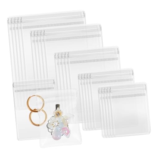 Operitacx 150 Stück Transparente Schmucktasche Schmuckbeutel Schmuckorganisator Schmuckverpackung Schmuck-Organizer-Tasche Anlaufschutz für Schmuck Reise-Schmucktasche Armband Taschen PVC von Operitacx