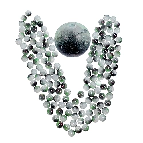 Operitacx 150 Stück bastelzeug bastel materialien verkleidung kügelchen dekoringe beads Perlen zum Basteln runde Glasperlen lose Perlen aus Glas aus Glasperlen DIY Girlande Glasperle von Operitacx