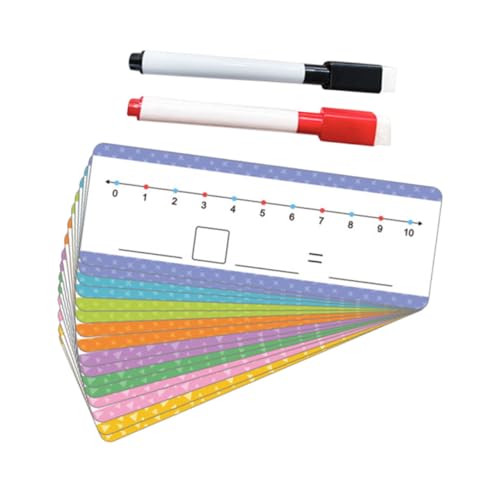 Operitacx 16St Mathe-Karten Kompassschreiber Zahlenstrahl für den Schreibtisch Zeichenbrett Lineale Schreibtisch-Whiteboard mit Stauraum Zähler für Mathe beschichtetes Papier von Operitacx