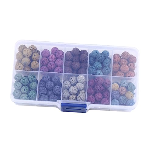 Operitacx 180 Stück 10 Perlen zur Schmuckherstellung Rotlicht Hotfix Edelsteine Strasssteine Diffusor edelsteinperlen Gemstone beads DIY jewelry Round beads Spacer beads Abstandsperlen von Operitacx