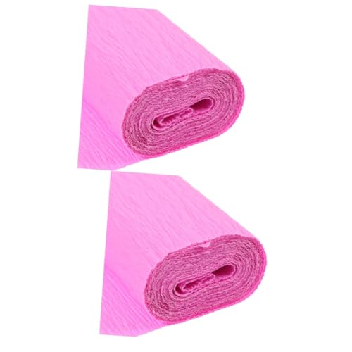 Operitacx 2 Rollen Kit zur Papierherstellung Urlaub Krepppapier Hochzeitsdekoration schwarzes Geschenkpapier Geburtstag Krepppapier aus Krepppapier Sanft Schleife Rosa von Operitacx