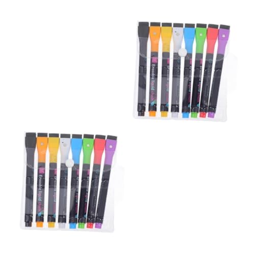 Operitacx 2 Sätze 2 Sätze Löschbarer Lampenstift Gelbe Textmarker Whiteboard Radierer Löschbare Textmarker Whiteboard Radierer Whiteboard Marker Mit Radiergummi 8 Stück * 2 von Operitacx