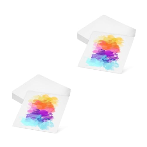 Operitacx 2 Sätze Aquarellpapier Zeichenpapier Aquarellkarten Papier Zum Malen Von Kindern Kartonpapier Papier Für Die Aquarellmalerei Malpapier Für Kinder Weiß 50 Stück * 2 von Operitacx