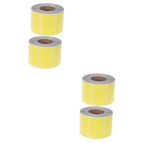 Operitacx 2 Sätze Etiketten Aus Thermopapier Klebeetiketten Leere Aufkleber Stichworte Thermal- Versandaufkleber Leere Etiketten White-label-aufkleber Etiketten Aufkleber Yellow 2 Rollen * 2 von Operitacx