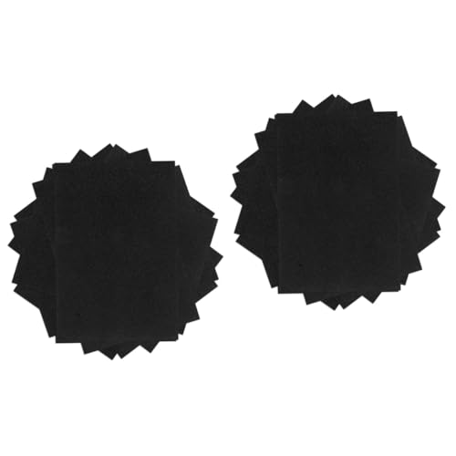 Operitacx 2 Sätze Flash-luftpolsterfolie Planke Bedruckbares Vinyl-aufkleberpapier Mini Bastelpapier Schwammmaterial Schwarze Glitzerkarte Schwammpapier Selber Machen Black 10 Stück * 2 von Operitacx