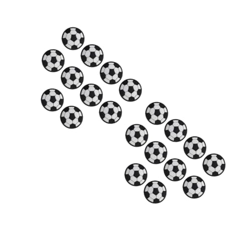 Operitacx 2 Sätze Gestickte Fußball-stoff Aufkleber Fußball-patch Stoffaufkleber Aufbügelbilder Applikationen Zum Nähen Von Kleidung Applikationen in Fußballform Polyester 20 Stück * 2 von Operitacx