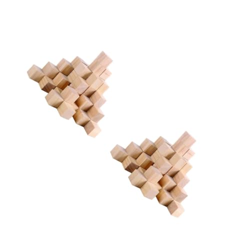 Operitacx 2 Sätze Holzwürfel Puzzle Flauschiger Scrunchie Rätsel Miniaturen Building Blocks for Bausteine Für Bastelwürfel Aus Holz Quadratische Holzblöcke Hölzern 50 Stück * 2 von Operitacx