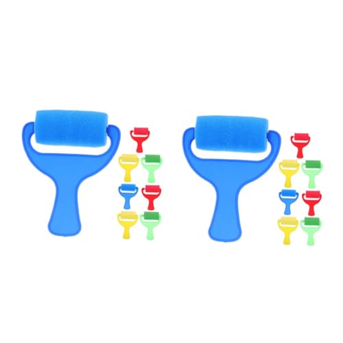 Operitacx 2 Sätze Kinderpinsel Sponge Pinsel Kinderkunst Farbenfrohe Pinsel Pinsel Schwammpinsel Für Malen Für Kleinkinder Malschwamm Für Bastelrolle Plastik 8 Stück * 2 von Operitacx