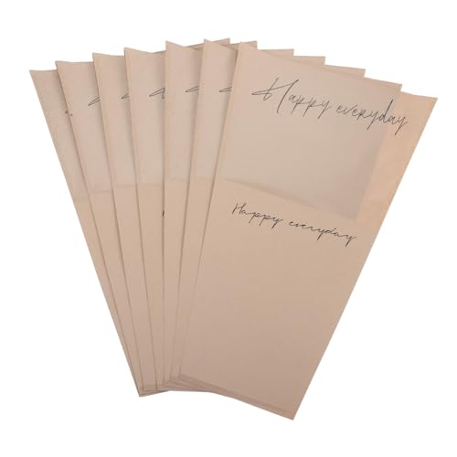 Operitacx 2 Sätze Kraftpapier Kraftpapiertüten Kleine Tüten Partytüten Geschenkpapier Tüten Zellophan Kleine Tüte Für Blumen Transparente Tüten Beutetüten Beige 20 Stück * 2 von Operitacx