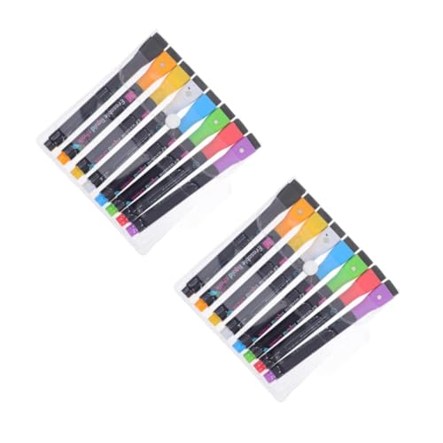 Operitacx 2 Sätze Löschbarer Lampenstift Flüssigkreidemarker, Löschbar Fluoreszierender Markierungsstift Magnetischer Trocken Abwischbarer Marker Whiteboardstift Tafelmarker Pp 8 Stück * 2 von Operitacx