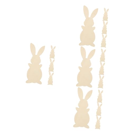 Operitacx 2 Sätze Ostern Holzspäne Boho Hase Tortenaufsatz Häschen Zeug Aufblasbares Kostüm Jo Holzfiguren Ostern Holzanhänger Ostern Tischplatte Schmücken Schöne Hasendekoration 4 Stück * 2 von Operitacx