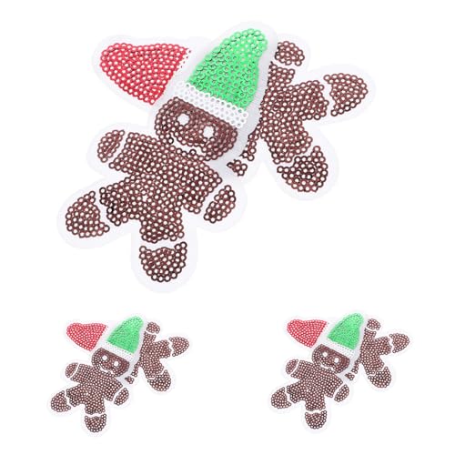 Operitacx 2 Sätze Pailletten-aufkleber Schneemann Weihnachtskleidung Weihnachtliche Accessoires Aufnäher Zum Aufbügeln Mit Schneeflocken-stickerei Cartoon-patches Haustier 6 Stück * 2 von Operitacx