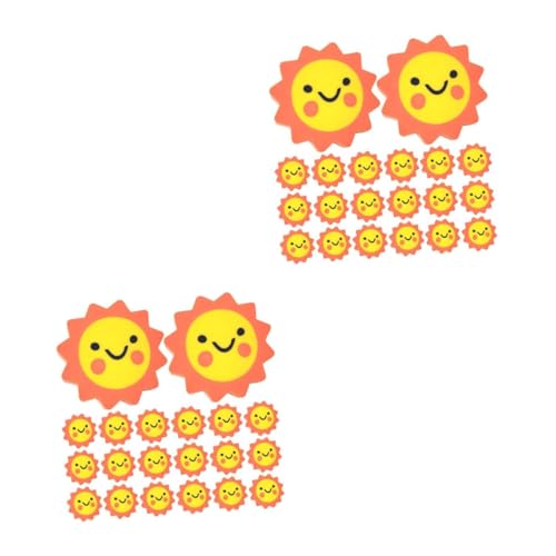 Operitacx 2 Sätze Sonnenblumen-radiergummi Große Radiergummis Große Preise Für Radiergummis Für Kinder Mini-radierer Süße Radiergummis Kawaii Große Mini-radiergummis Orange 50 Stück * 2 von Operitacx