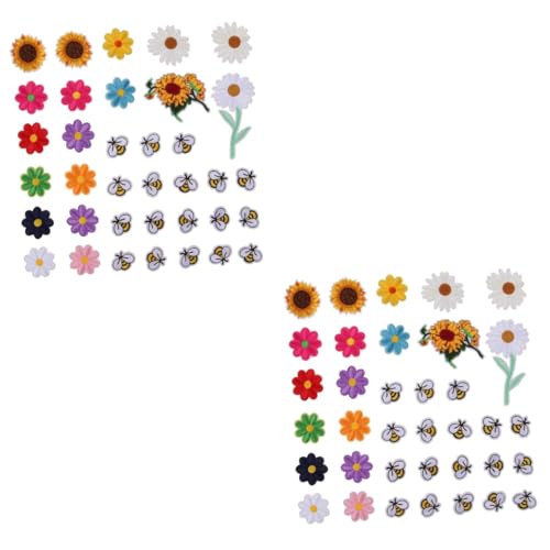 Operitacx 2 Sätze Sonnenblumenfeld Blumenbeet Aus Spitze Dekorationen Kostüme Aufkleber Patches Wichtel- Flecken Bestickte Stoffaufkleber Foo Blumenbeete Nähen Polyester 36 Stück * 2 von Operitacx