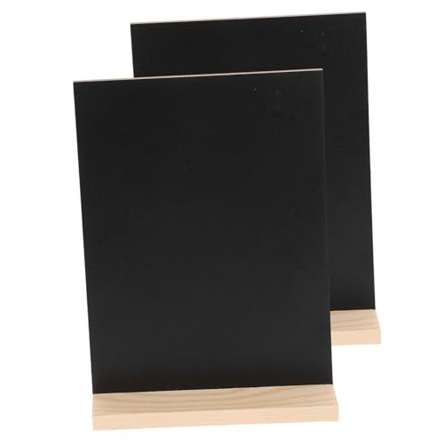 Operitacx 2 Sätze Tafel-schreibtafel Essensschilder Für Die Party Mini-tafelschilder Für Lebensmittel Ein Rahmen-tafelschild Tafelschild Für Den Tisch Menütafel Tafel Staffelei Black Holz von Operitacx