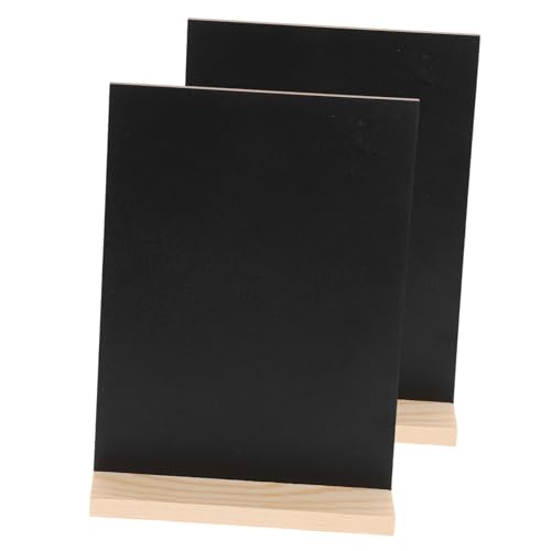 Operitacx 2 Sätze Tafel-schreibtafel Tafel Staffelei Menü-tafel Kreidetafeln Ein Rahmen-tafelschild Kreidetafelständer Mini-tafelschilder Für Lebensmittel Tafel Menütafel Holz Black von Operitacx