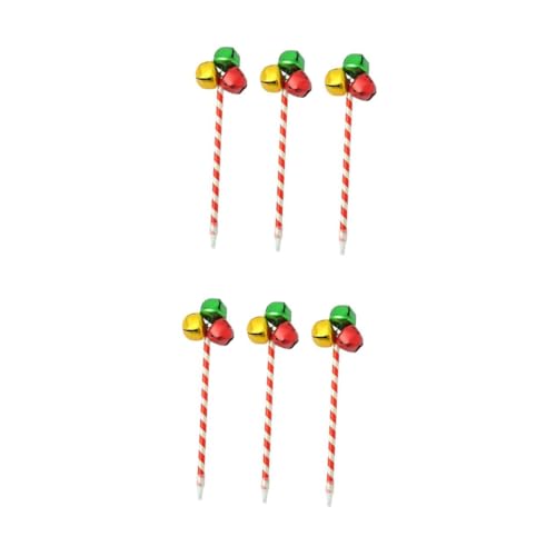 Operitacx 2 Sätze Weihnachtsglockenstift Weihnachtsgeschenke Weihnachtsstifte Groß Jingle Bell Kugelschreiber Weihnachtsstifte Schreiben Weihnachts-schreibgelschreiber Metall 3 Stück * 2 von Operitacx