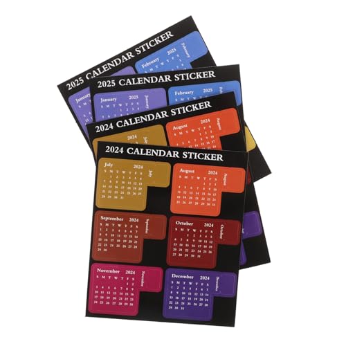 Operitacx 2 Sets Kalenderaufkleber 2025 Monatliche Register Planer Selbstklebende Trennblätter Zur Seitenmarkierung Kategorisierung Klassifizierung Beschreibbar von Operitacx