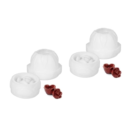 Operitacx 2 Sets Kristall Epoxidharz Rosenbox Epoxidformen Behälter Flaschenform Kerzenständerform Silikon Fondantform Harzformen Rosen Silikonformen Weiß von Operitacx