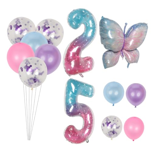 Operitacx Kinder Geburtstag Luftballons Dekoration 2 Sets Silber Happy Birthday Luftballons Geburtstagsballons Aluminiumfolie Partyballons Dekorationen Alles Zum Geburtstag Ballons Zahl von Operitacx