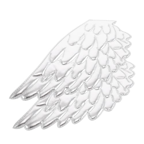 Operitacx 2 Stück Engelsflügel Zubehör Flügelform Stoff Patch Engelsflügel-Verzierung Flügel nähen Patches Flügeleisen auf Patch dekorative Reparaturflicken Polyester Silver Operitacx 2 Stück Engelsflügel Zubehör Flügelform Stoff Patch Engelsflügel-Verzierung Flügel nähen Patches Flügeleisen auf Patch dekorative Reparaturflicken Polyester Silver von Operitacx