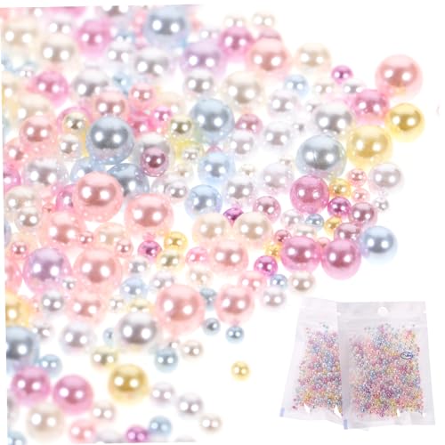 Operitacx 2 nicht poröse Imitationsperle Perle Edelsteine klobiger Glitzer Haarschmuck brilliance glossing schminke aufbewahrungen Dekoration aus künstlichen Perlen Make-up-Pinselhalter Abs von Operitacx