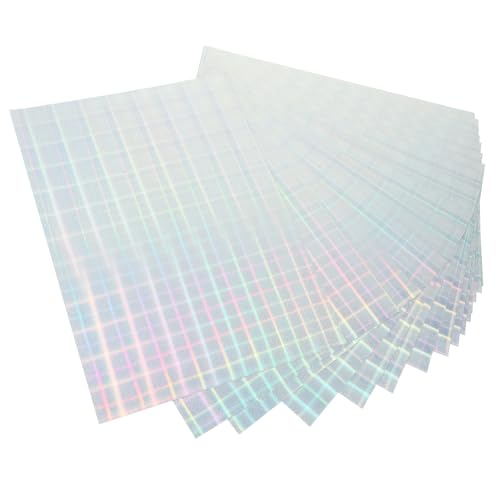 Operitacx 20 Blätter Holografisches Druckpapier Aufkleber Etiketten Leer Druckbar Punkt Selbstklebendes Adressetikett Druckerpapier Selbstklebendes Etikett Pvc Selbstklebend von Operitacx