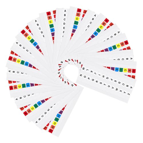 Operitacx 20 Sets Az Buchstaben Index Etiketten Bunte Selbstklebende Index Registerkarten 26 Buchstaben Inhaltsverzeichnis Index Teiler Für Notizbuch Aktenseiten Buchordner von Operitacx