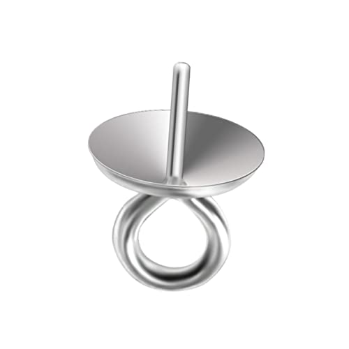 Operitacx 20 Stk Armbandverbinder aus Legierung schmuckherstellung schmuck machen Perlendornschließe Perle Cup Kaution Charm-Verschluss Halskettenverschluss Kettenverbinder Silver von Operitacx