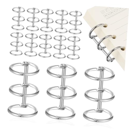 Operitacx 20 Stück Kalenderring-Bindering buchbinderinge büroklammern Kalenderringe Kalenderbindung Metallringe Ringbuchhalter Notebook-Ringe Ringbindeklammern Buchbinderringe Eisen Silver von Operitacx