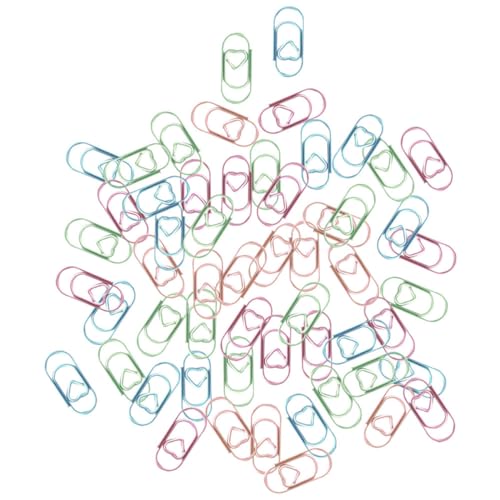 Operitacx 200St Taschenclips goldene Büroklammern Taschenverschlussclip große Büroklammern Farbenfrohe Papierklammern Farbenfrohe Büroklammern schöne Dateiclips Mehrzweck-Büroklammern Metall von Operitacx