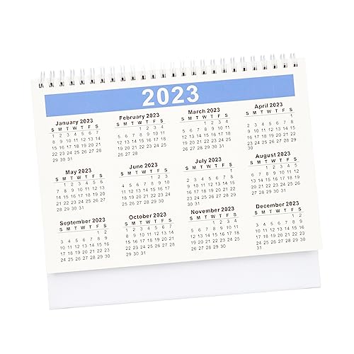 Operitacx 2023 Wochenkalender Kalenderschreibtisch Staffelei Kalender monatlicher Tischkalender Heimbüro büroartikel bürobedarf Aufnahmekalender planen plant Aufnahmekalender Papier Blue von Operitacx