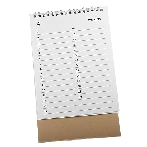 Operitacx 2024 Tischkalender Monatsplaner Mini-wandkalender Tisch-stehkalender Kleiner Wandkalender Kalender-taschendiagramm Kalenderschreibtisch Staffelei-tischkalender Papier von Operitacx