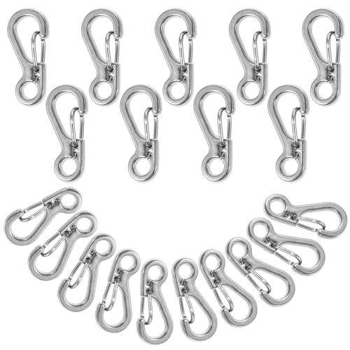 Operitacx 20St Hängender Schnallenschmuck kleine Karabinerhaken mini kleiner Karabinerhaken Bausatz schmuck verschluss schmuck karabiner Mini-Karabinerhaken Kletterkarabiner Zinklegierung von Operitacx