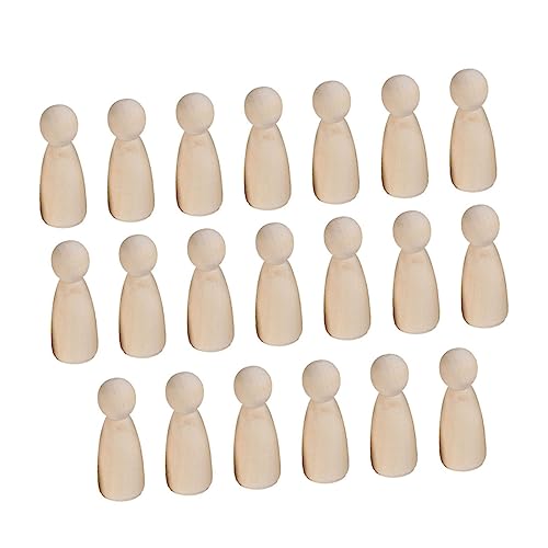 Operitacx 20St Holzpuppenmenschen kinder bastelset basteln für kinder kindergeschenke holz figur kid toys Peg-Puppen kinder spielset spielzeug Puppenkörper aus Holz Bambus Yellow von Operitacx