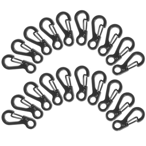 Operitacx 20st Hängender Schnallenschmuck Karabiner Mit Karabinerhaken Kleiner Klipp Kleiner Schlüsselanhänger Großer Karabiner Schlüsselringe Mit Karabinerhaken Schnell Zinklegierung Black von Operitacx