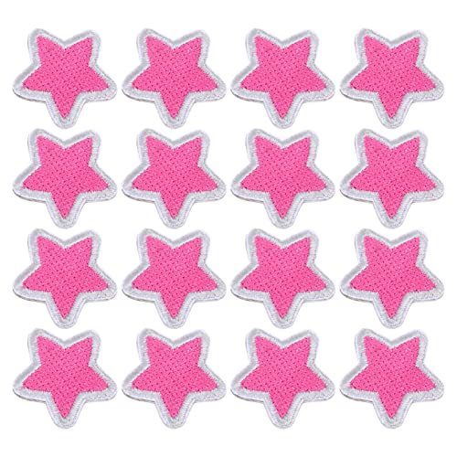 Operitacx 20st Pentagramm-patch Flecken Flicken Für Kleidung Flicken Nähen Pat-patches Markierungen Sternenaufnäher Für Kleidung Punkt Sternaufkleber in Großen Mengen Polyester Rosa von Operitacx