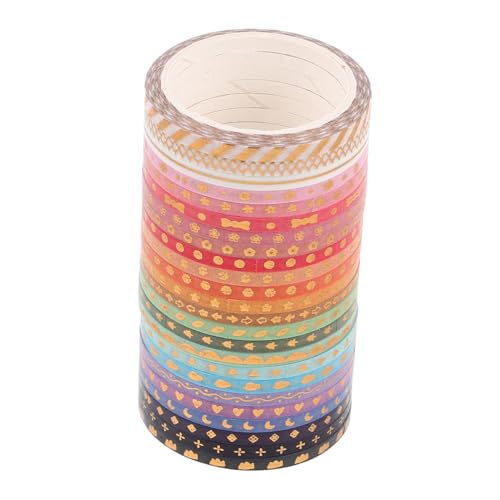 Operitacx 24 Rollen Washi Tape Ersatz Dekorative Klebebänder DIY Scrapbook Bänder Schreibwaren Washi Tape Washi DIY Bastelband von Operitacx