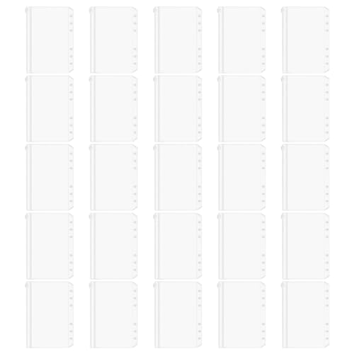 Operitacx 25 Stück A5 Ordnertaschen 6 Loch Kunststoff Ordner Für Lose Blätter Dokumente Und Akten Ideal Für Büro Schule Und Zuhause Transparente Aufbewahrungstaschen Mit Praktischen von Operitacx