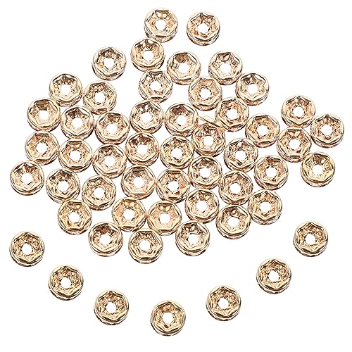 Operitacx 250 Stück Spacer Perlen Für DIY Legierung Rosa Ohrring Spacer Charms Handgefertigte Spacer Charms Radförmige Biegeringe Aus Glas von Operitacx