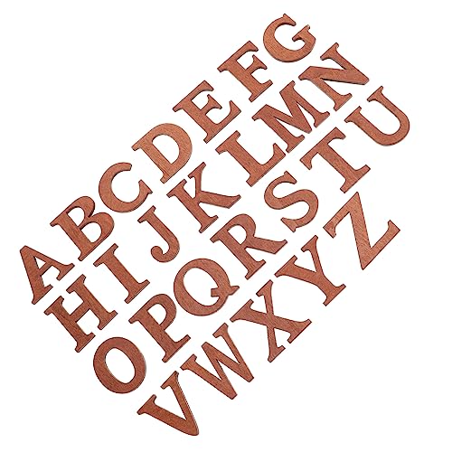 Operitacx 26 Stück Holzbuchstaben-aufkleber 44 Mm Hoch Dunkelbraun Englisches Alphabet-paket Bastel-verzierungen Alphabet-stanzformen Buchstaben-alphabet-dekoration von Operitacx