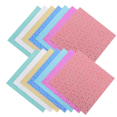 Operitacx 28 Stück Farbiges Glitzerpapier Kunst Washi Papier DIY Projekte Karte Origami Papier Set Doppelseitiges Farbiges Papier Scrapbooking Papier Schillerndes Papier Buntes von Operitacx