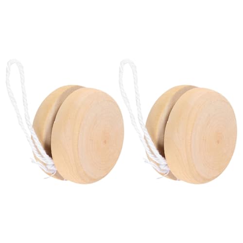 Operitacx 2St Ornamente und Dekorationen Holz Yoyo für Holz- Yoyo für Anfänger Gefälligkeiten für Weihnachtsfeiern jo jo für hölzern Khaki von Operitacx